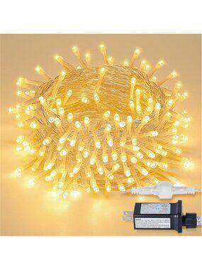 Warm White String Lights 100 LED 33ft Waterproof Indoor Outdoor Christmas